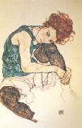 Egon Schiele Seated Woman with Bent Knee (nn03) oil painting reproduction